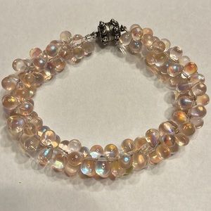 Gallery piece, Artist made bead bracelet with strong magnetic closure! 8.5”